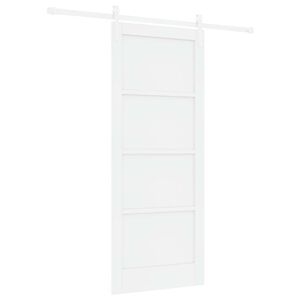 vidaXL Skjutd&ouml;rr Vit 83 x 202 cm Massiv furu