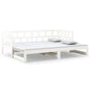 vidaXL B&auml;ddsoffa vit massiv furu 2x(90x200) cm