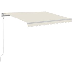 vidaXL Markis automatiskt inf&auml;llbar 300x250 cm gr&auml;ddvit