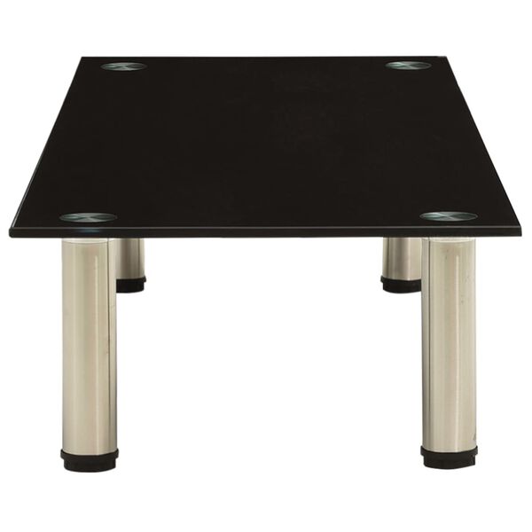 vidaXL TV-b&auml;nk svart 100x35x17 cm h&auml;rdat glas