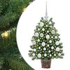 vidaXL Konstgjord julgran med 150 LED-lampor Gr&ouml;n 75 cm PE och PVC