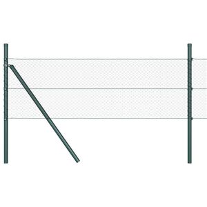 vidaXL Hexagonalt staket markf&auml;ste 100 x 0,5 m PVC-belagda st&aring;l Gr&aring;