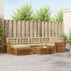 vidaXL Utomhussoffset med kudde 7 pcs Naturlig och Beige