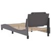 vidaXL Bed Frame without Mattress "Zadar" Grey 90x190 cm Faux Leather