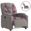 vidaXL Elektrisk massagef&aring;t&ouml;lj taupe tyg