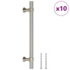 vidaXL Sk&aring;phandtag 10 st silver 128 mm rostfritt st&aring;l