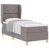 vidaXL B&auml;ddfj&auml;der med huvudgavel Taupe 200 x 80 cm tyg