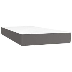 vidaXL Pocketres&aring;rmadrass medium gr&aring; 100x200x20 cm konstl&auml;der