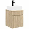 vidaXL V&auml;ggmonterad Handfat Vanity Sonoma-ek 39 x 41 x 62,5 cm