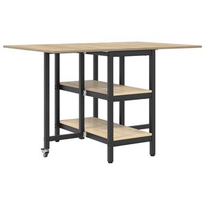 vidaXL Matbord 122 x 80 x 76,5 cm Konstruerat tr&auml; Sonoma-ek