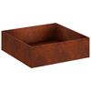 vidaXL Tr&auml;dg&aring;rdsplanterare Rostig 80 x 80 x 30 cm V&auml;derbest&auml;ndig st&aring;l