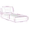 vidaXL Bed Frame without Mattress "Hvar" Light Grey 80x200 cm Fabric