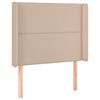 vidaXL S&auml;nggavel med kanter cappuccino 83x16x118/128 cm konstl&auml;der