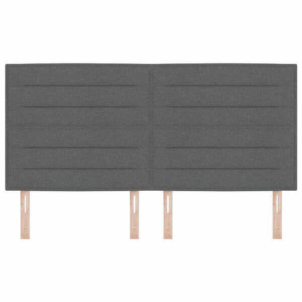 vidaXL Huvudgavel med huvudgavel M&ouml;rkgr&aring; 180 cm Konstl&auml;der