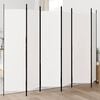 vidaXL Rumsavdelare 6 paneler vit 300x200 cm tyg