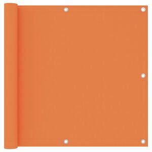 vidaXL Balkongsk&auml;rm orange 90x400 cm oxfordtyg