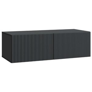 vidaXL V&auml;ggmonterad TV-b&auml;nk Svart 98 x 41 x 30 cm Konstruerat tr&auml;