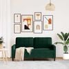 vidaXL Soffa 2-sits m&ouml;rkgr&ouml;n 140 cm sammet