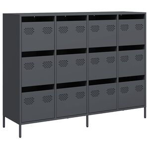 vidaXL Sk&auml;nk antracit 135x39x103,5 cm kallvalsat st&aring;l