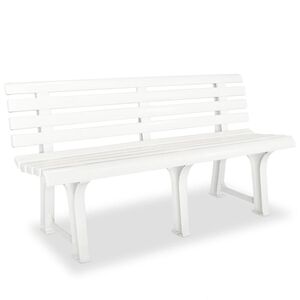 vidaXL Tr&auml;dg&aring;rdsb&auml;nk 145,5 cm plast vit