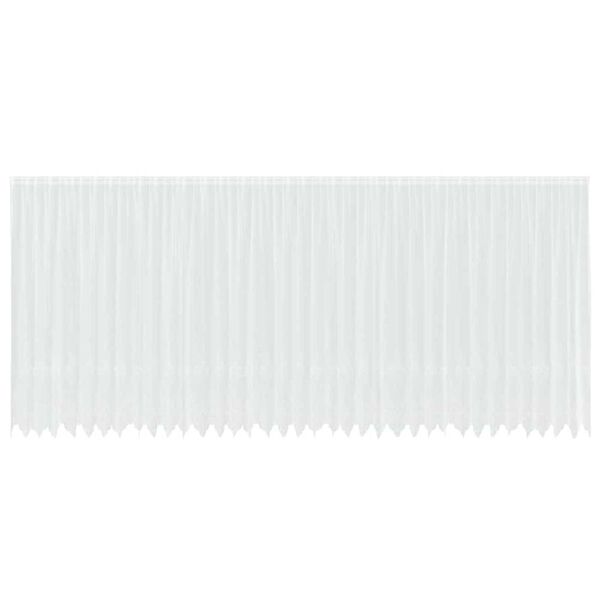 vidaXL Spetsgardin med gardiner Blommor Vit 200 x 900 cm Polyester