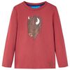 T-shirt med l&aring;nga &auml;rmar f&ouml;r barn ljusr&ouml;d 116