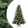 vidaXL Konstgjord julgran med julkulor 120 cm 150 LED-lampor Varmvit