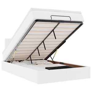 vidaXL Ottoman s&auml;ngram med madrass vit 120x200 cm konstl&auml;der