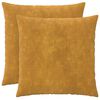 vidaXL Kudde 2 st HEERLEN Gul 65 x 65 cm Mikrofiber Fleece