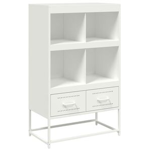 vidaXL H&ouml;gsk&aring;p vit 68x39x111,5 cm st&aring;l