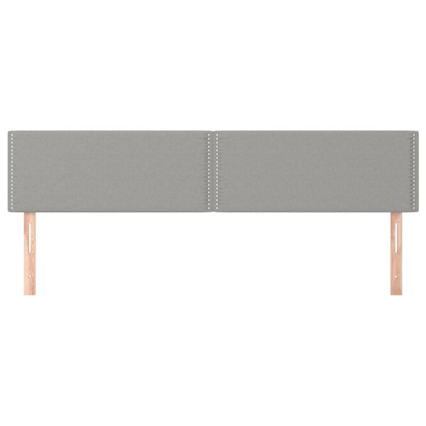 vidaXL Huvudgavlar 2 st ljusgr&aring; 100x5x78/88 cm tyg