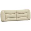 vidaXL Bed with Mattress "Hvar" Cream 160x200 cm Fabric