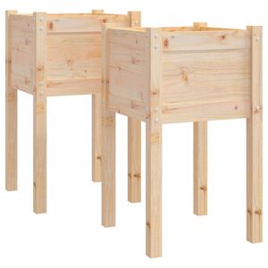 vidaXL Odlingsl&aring;dor 2 st 40x40x70 cm massiv furu