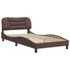 vidaXL Bed Frame without Mattress "Hvar" Brown 100x200 cm Faux Leather