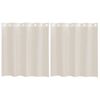 vidaXL Voile gardiner med genomf&ouml;ringar 2 st gr&auml;ddvita 140x140 cm