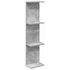 vidaXL V&auml;gg hylla Betonggr&aring; 25 x 15 x 100 cm Konstruerat tr&auml;