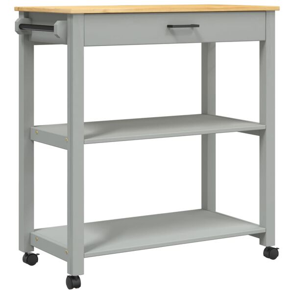 vidaXL K&ouml;ksvagn MONZA 84x40x88,5 cm massivt furu