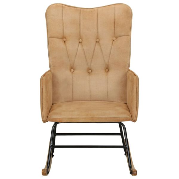 vidaXL Gungstol gräddvit vintage kanvas