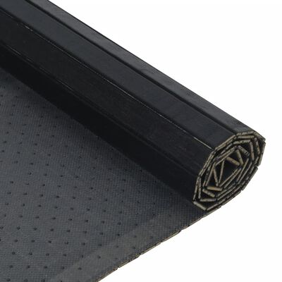 vidaXL Matta rektangulär svart 100x400 cm bambu