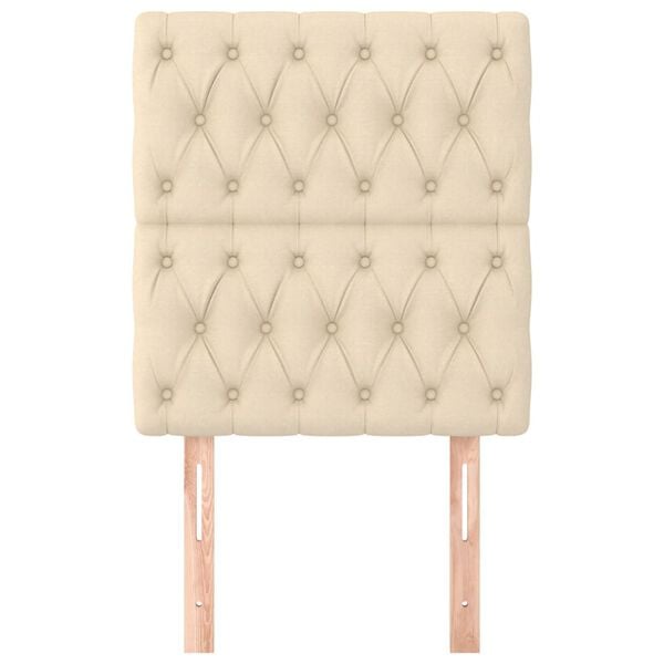 vidaXL S&auml;nggavel creme 80x7x118/128 cm tyg