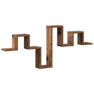 vidaXL V&auml;gg hylla V&auml;ggmonterad Gammalt tr&auml; 104.5 x 43 x 10 cm