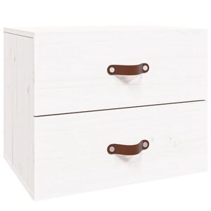 vidaXL V&auml;ggmonterade s&auml;ngbord vit 50x36x40 cm