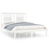 vidaXL S&auml;ngram vit massiv furu 140x190 cm