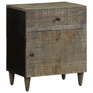 vidaXL S&auml;ngbord ljusgr&aring;tt 50x33x60 cm massivt tr&auml; mango