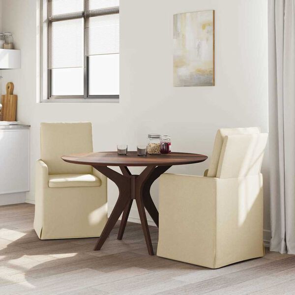 vidaXL Matstolar 2 pcs Kr&auml;m 57 x 67 x 98 cm tyg