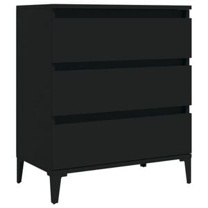 vidaXL Byr&aring; svart 60x35x70 cm konstruerat tr&auml;