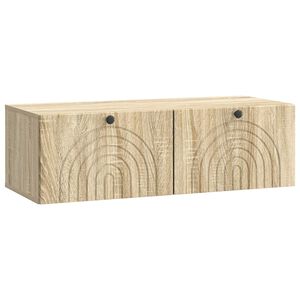 vidaXL V&auml;ggmonterad TV-b&auml;nk Sonoma-ek 98 x 41 x 30 cm Konstruerat tr&auml;