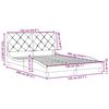 vidaXL Bed Frame without Mattress Cream 140x190 cm Fabric