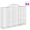 vidaXL Gabioner b&aring;gformade 4 st 200x30x140/160 cm galvaniserat j&auml;rn