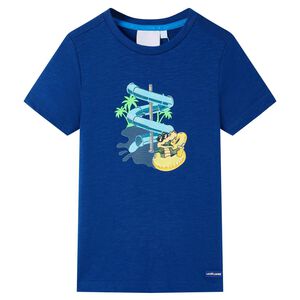 vidaXL T-shirt f&ouml;r barn m&ouml;rkgr&aring; 128